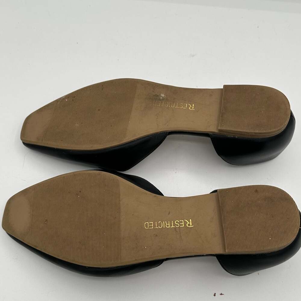 Restricted ballet flats women's size 9.5 black square toe dress shoes - Picture 7 of 7